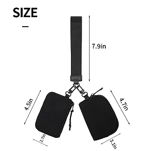 Сумка-гаманець CADTARBAB Dual Pouch Wrist Strap Slim Чорний - Фото 1