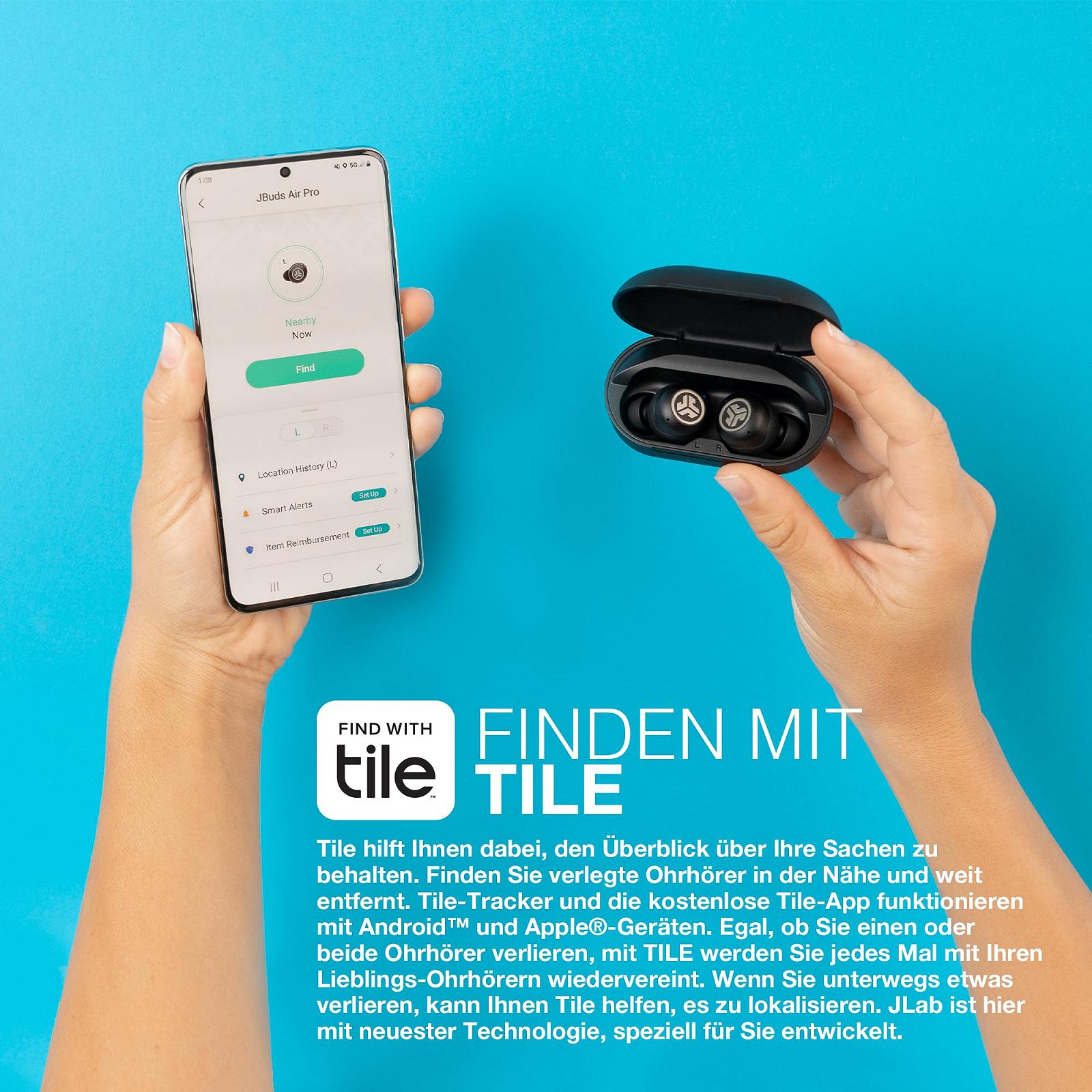 Наушники JLab JBuds Air Pro Вкладыши Беспроводные Bluetooth с встроенным трекером Tile, фото №4