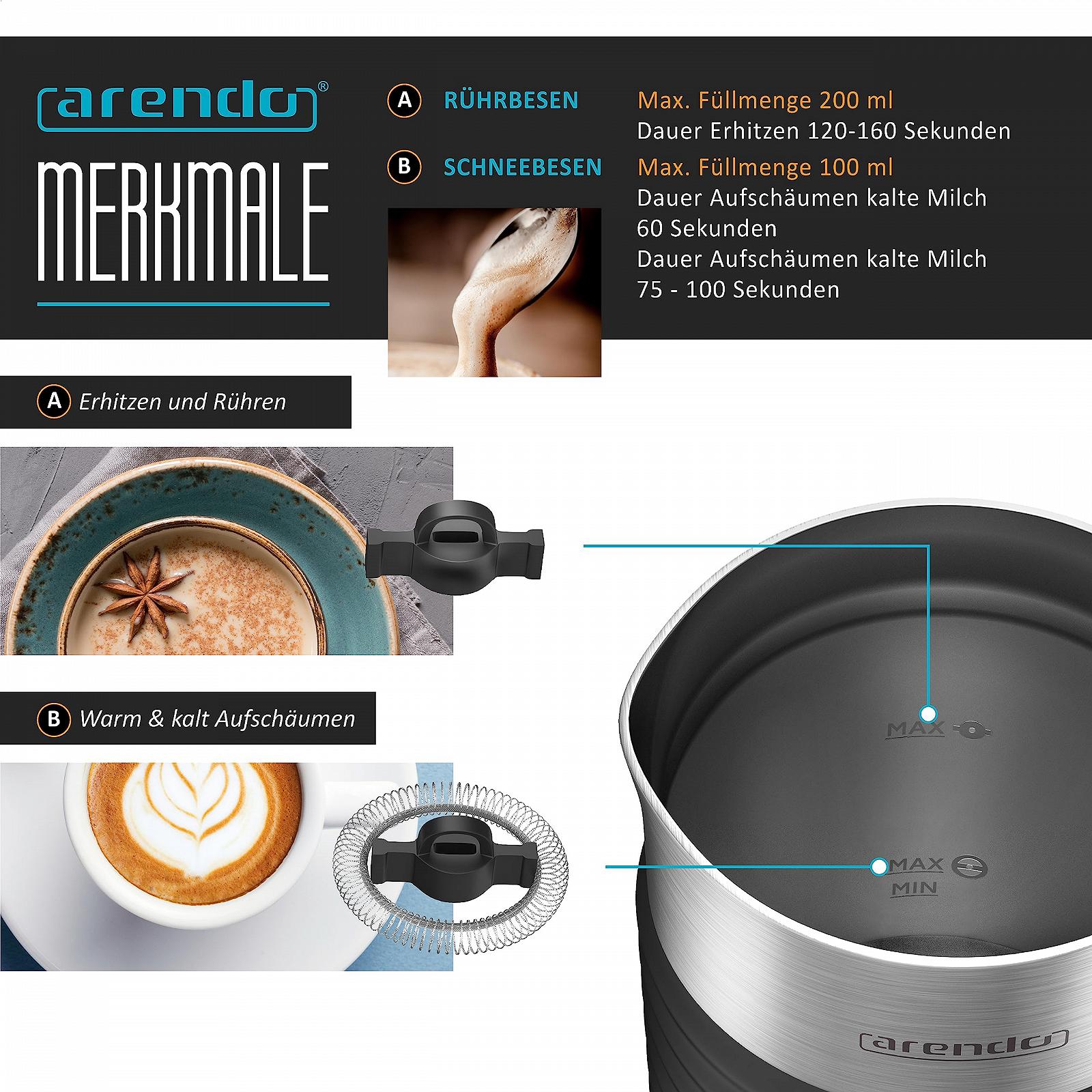 Електрочайник Arendo 2200 Вт 1,7 л Чорний, фото №5 Електрочайник Arendo 2200 Вт 1,7 л Чорний, фото №5