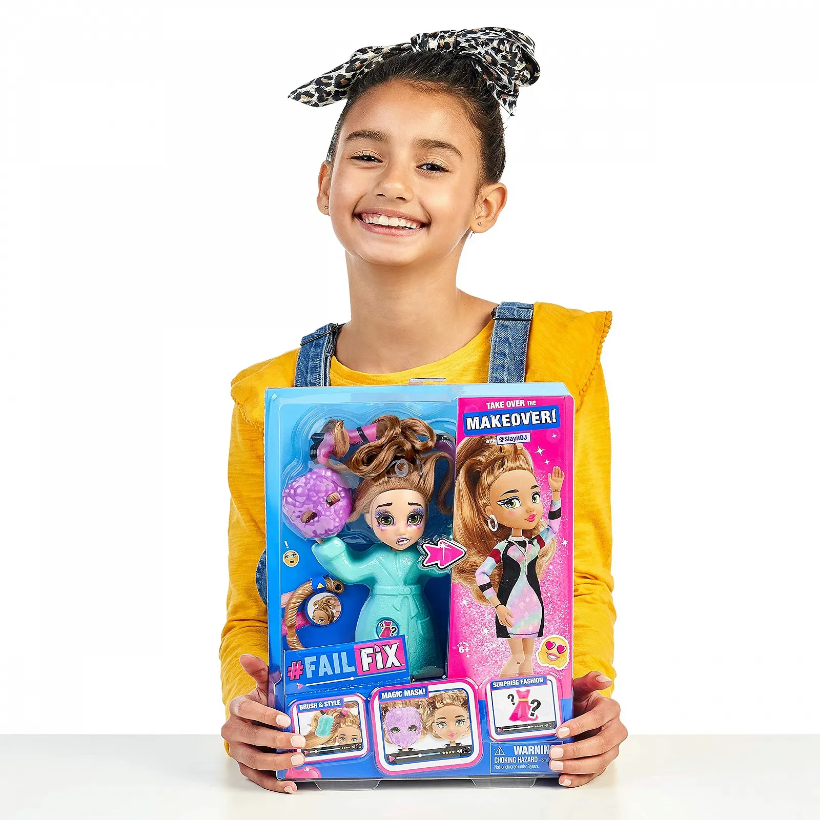 Лялька для повного перевтілення Failfix SlayItDJ, модна 21,5 см з довгим каштановим волоссям, яке можна укладати, та трансформуючимся обличчям, несподівана мода та аксесуари, фото №2 Лялька для повного перевтілення Failfix SlayItDJ, модна 21,5 см з довгим каштановим волоссям, яке можна укладати, та трансформуючимся обличчям, несподівана мода та аксесуари, фото №2