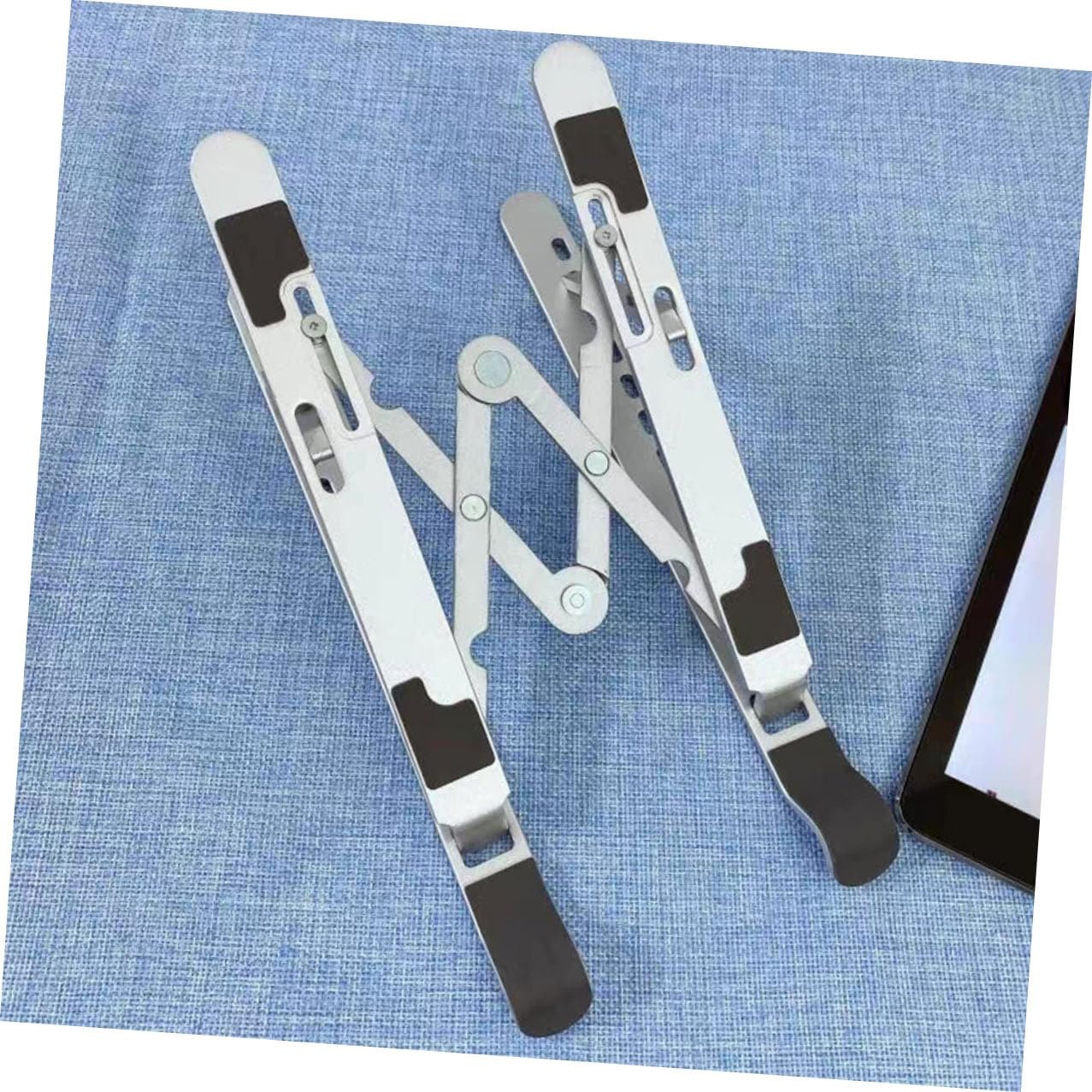 Регулируемая подставка для ноутбука VANZACK из прочного алюминиевого сплава, складная, легкая, портативная подставка для компьютера, совместимая со всеми ноутбуками, фото №2