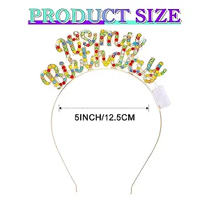 Обруч на голову Светится С Днем рождения LED synthetic.ua - Фото 1