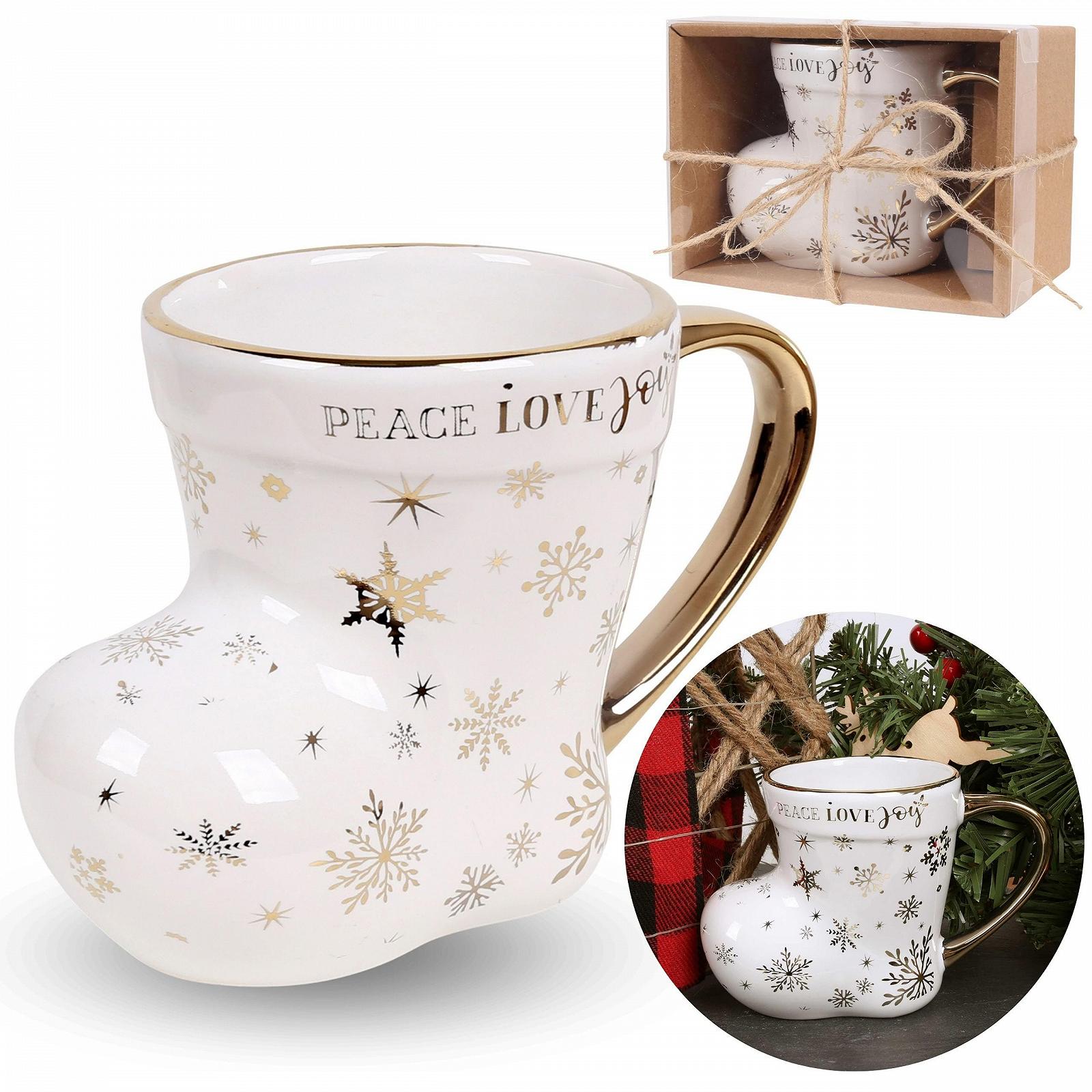 Різдвяна порцелянова кружка Білий Черевик у подарунковій коробці sarcia.eu 230 мл, фото №2