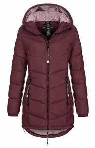 Женское стеганое пальто Sublevel LSL–412 с капюшоном на подкладке - Фото 1