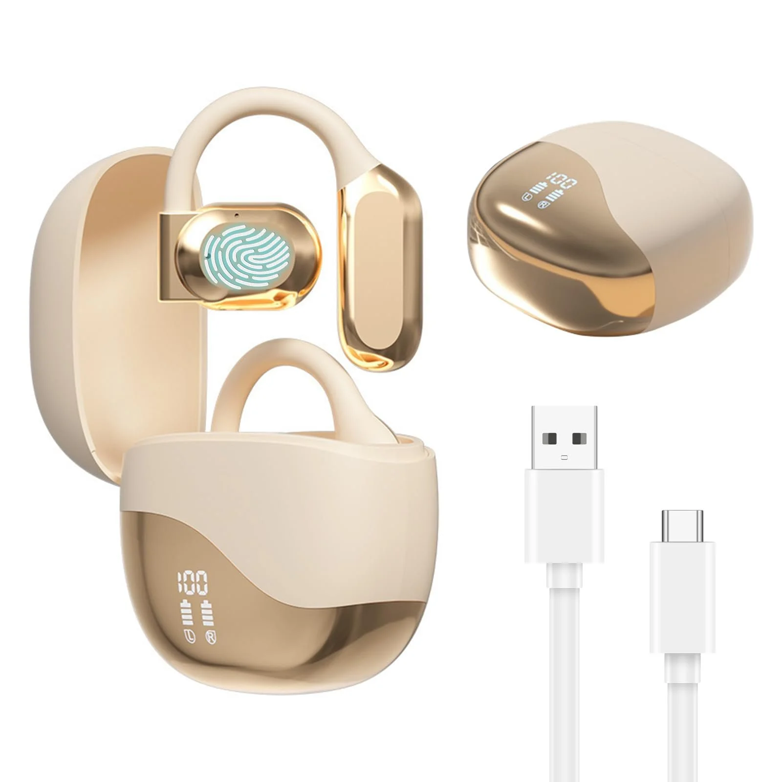 Навушники для перекладу голосу в реальному часі AI, підтримка 74 мов з AI Assistant для подорожей, навчання, бізнес-школи, фото №1