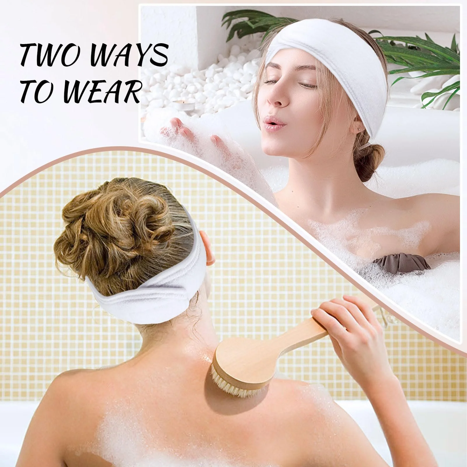 Набір косметичних пов'язок для волосся з застібкою-липучкою, фото №4