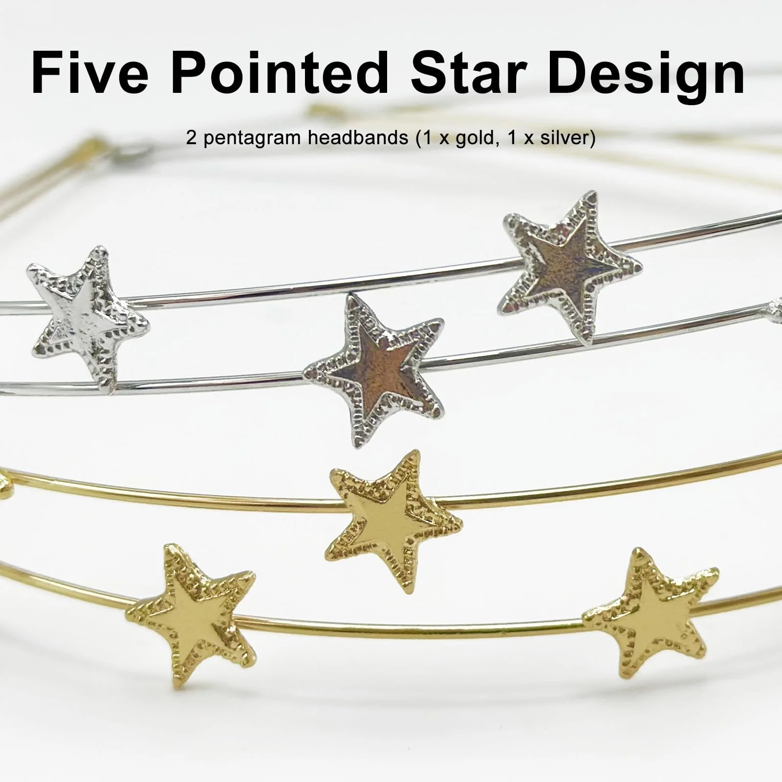 Обруч Зірка Золотий та Срібний, фото №3