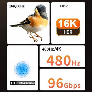 Кабель AVICE HDMI v2.2 16K/60Hz 8K/240Hz 1 метр Grey Ultra High Speed HDR synthetic.ua - Фото 1