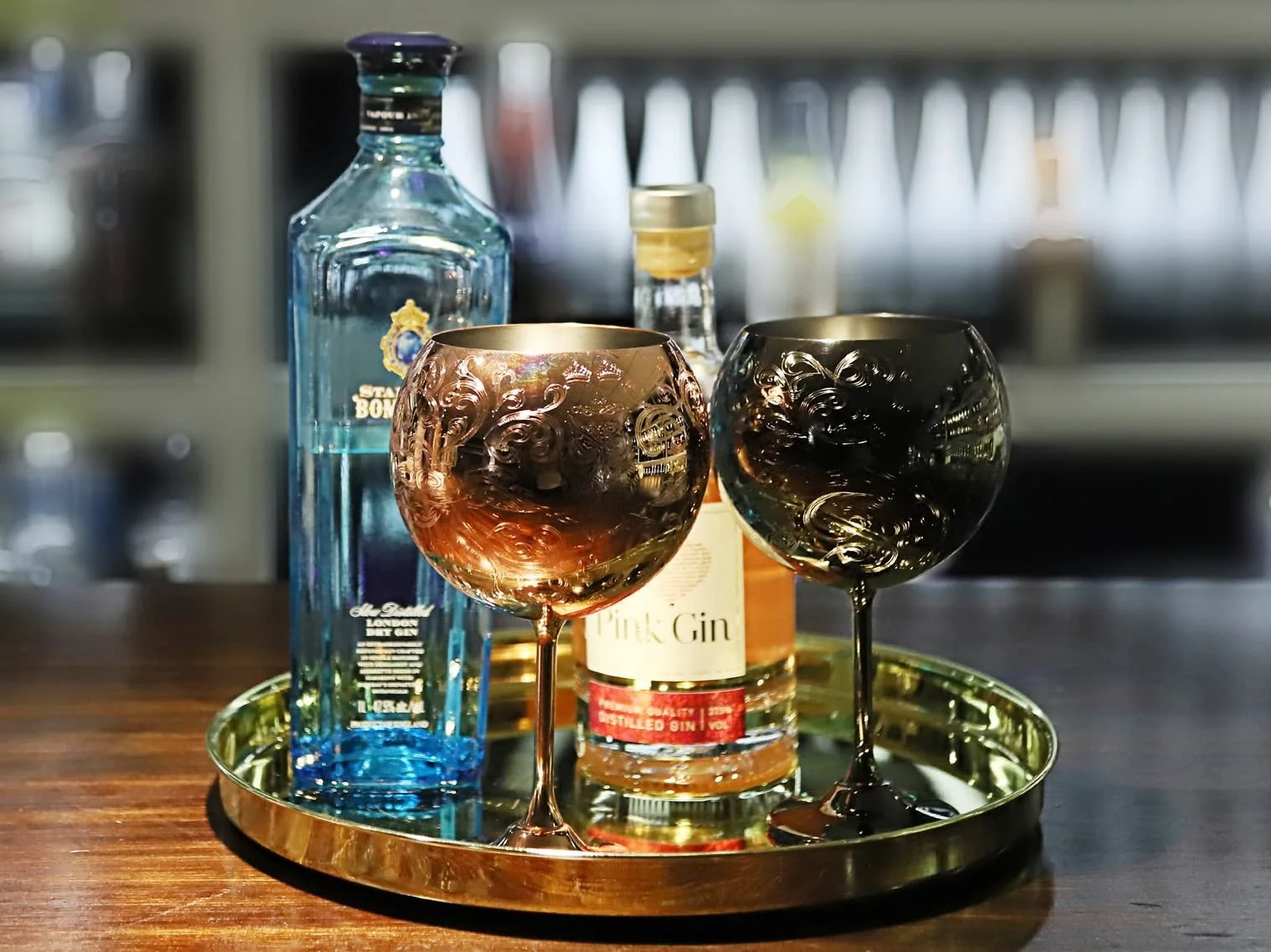 Набір келихів для джин-тоніку класу люкс Gin and Tonic, коктейльних винних келихів з нержавіючої сталі, фото №5