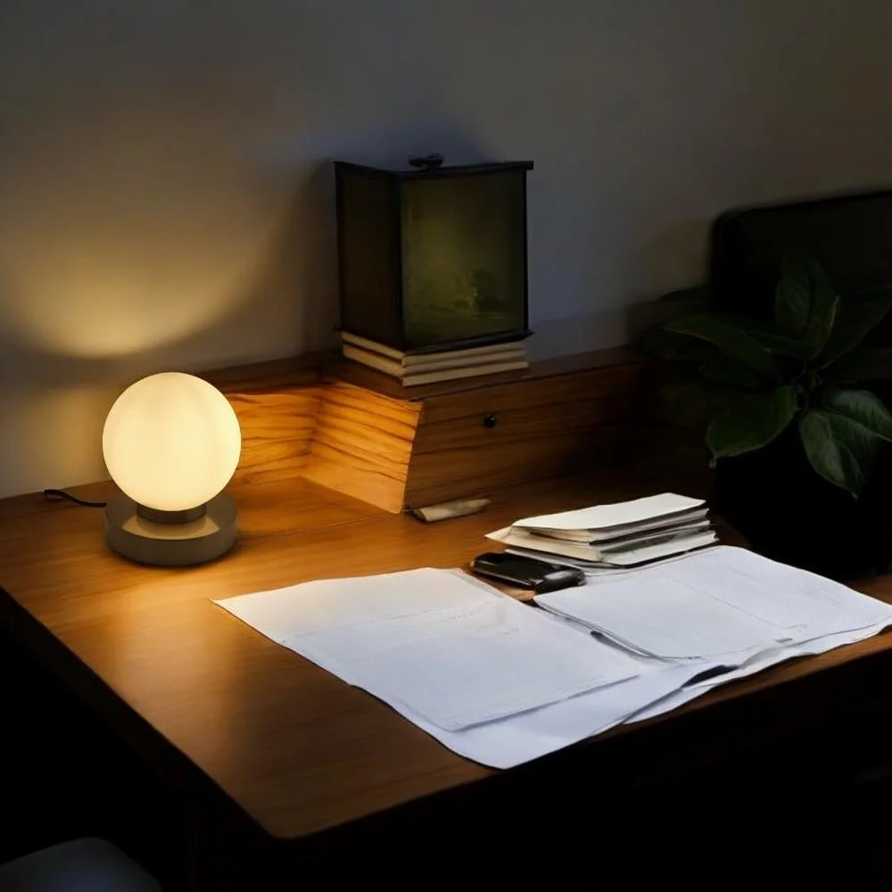 Настільна лампа Milo Скляна Нікель Опалове скло E14 В 15 см Д 11 см Біла (Сферична форма), фото №8