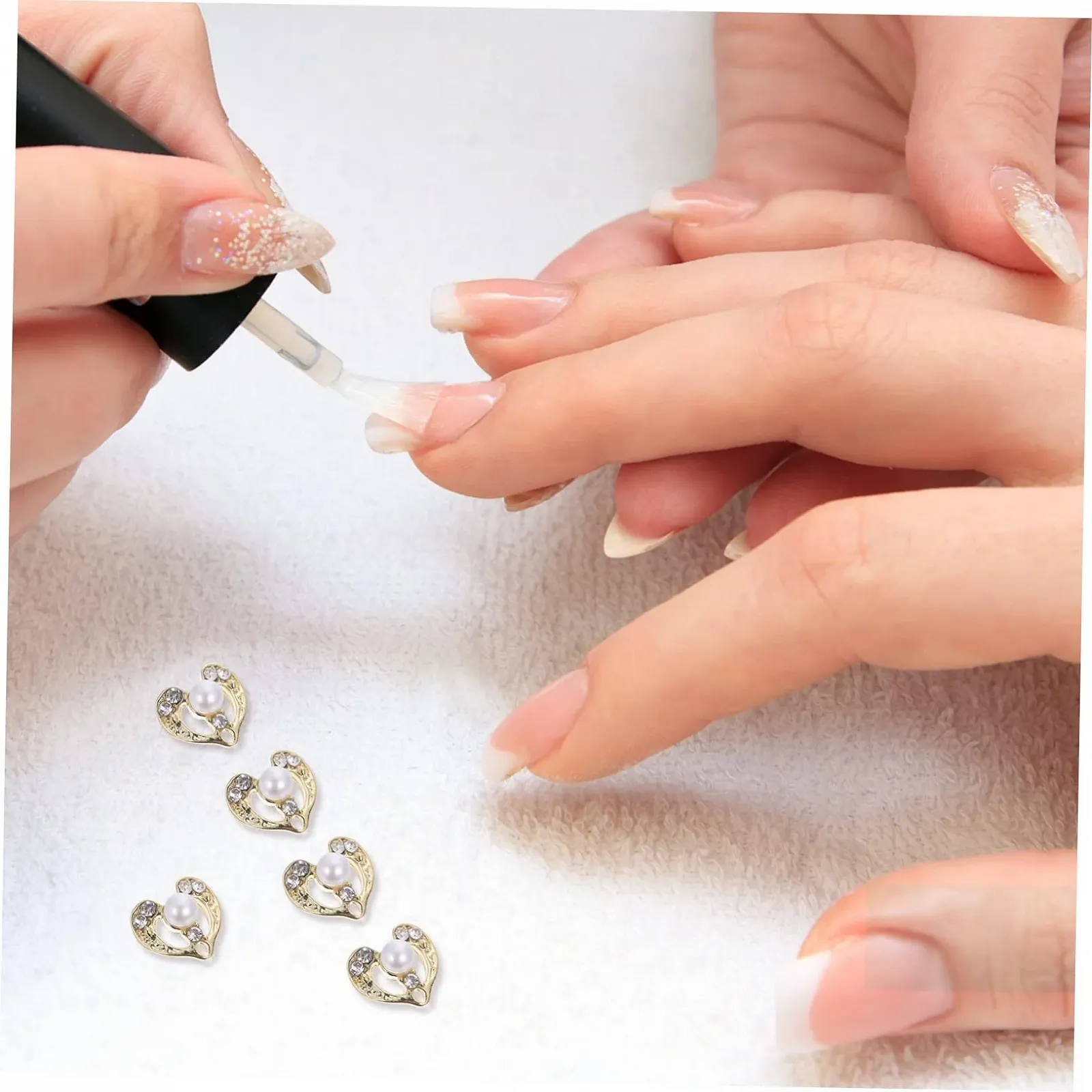 Стрази для нігтів у формі серця Healeved, 36 шт., фото №8