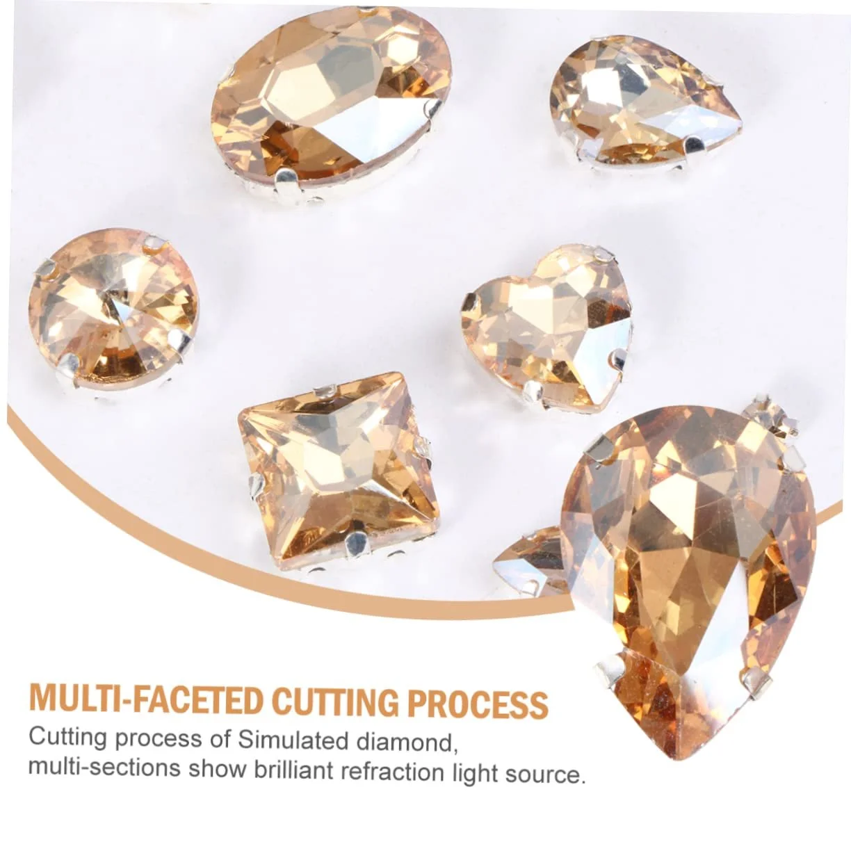 Пришивні стрази SEWACC 50 шт. з кігтями для шиття, самоцвіти з кігтями, пришивні самоцвіти, скляні кришталеві, фото №7