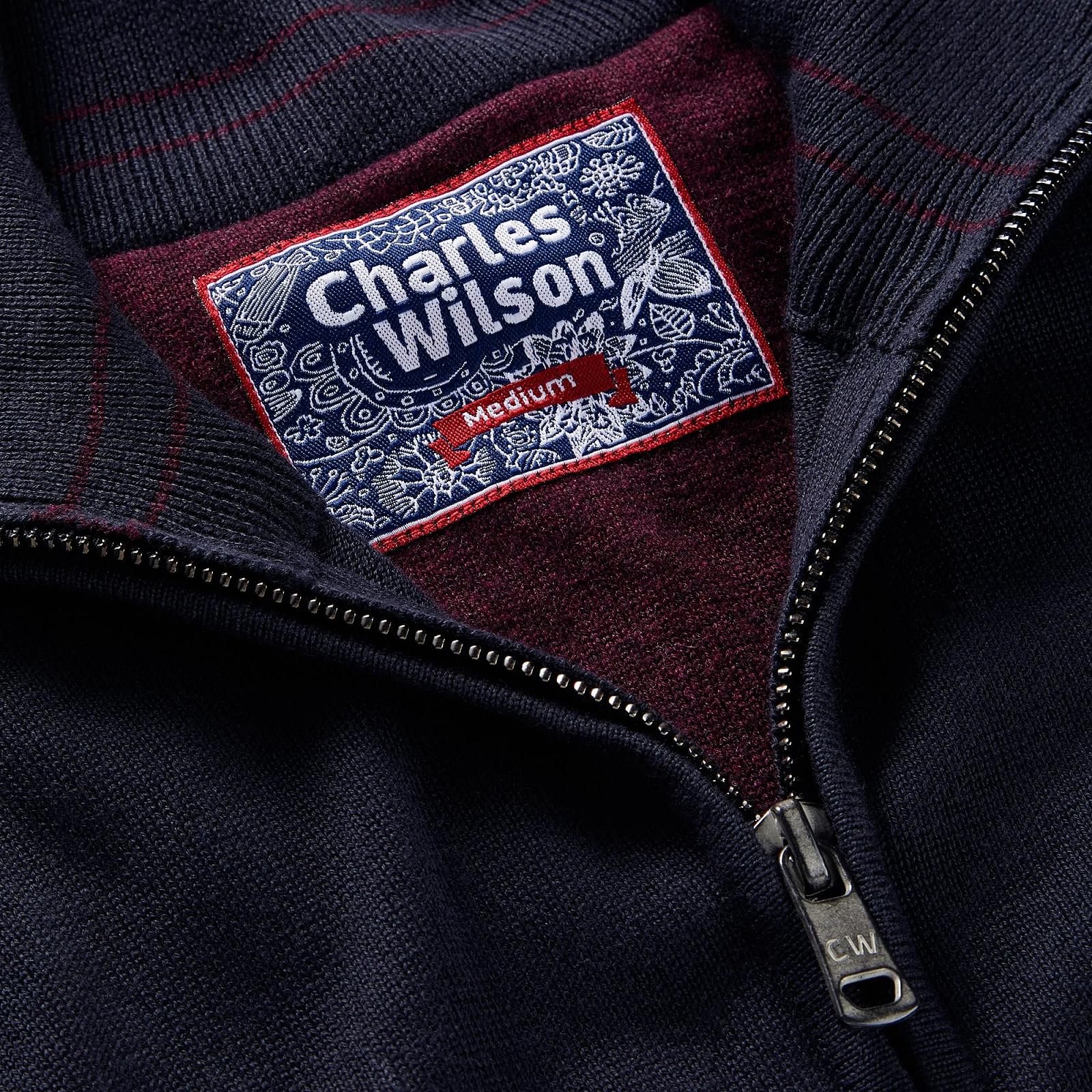 Чоловічий бавовняний джемпер Charles Wilson на блискавці, фото №3