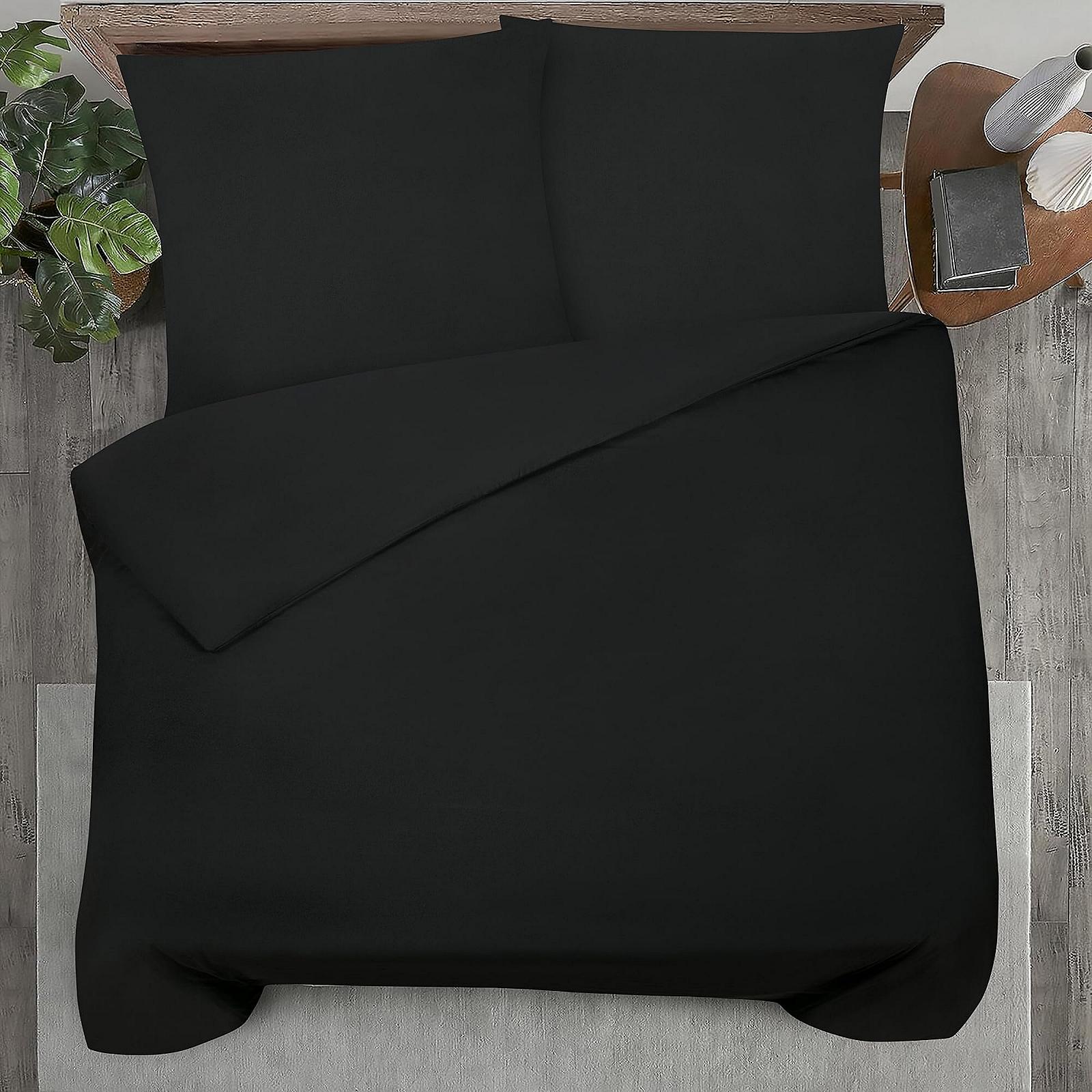 Постельное белье Softex Royal 135 x 200 см, Набор из 2 предметов, Набор из 2 с 1 наволочкой 80 x 80 см, Oeko-Tex, Черный, с молнией YKK, фото №8