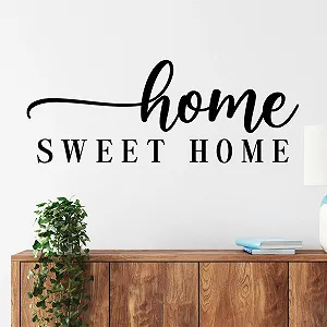 Наклейка на стіну GRAZDesign Home Sweet Home 79 x 30 см Сріблясто-сіра - Фото 1