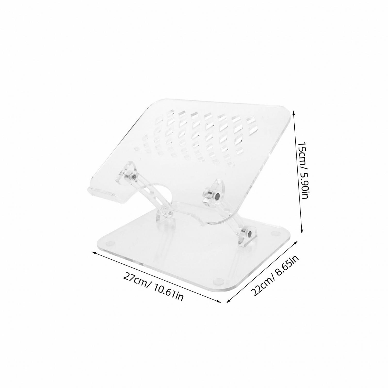 Підставка для ноутбука акрилова, регульована, компактна та легка, ергономічний дизайн, універсальна, фото №2