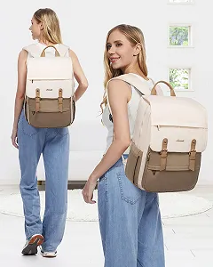 Рюкзак для ноутбука LOVEVOOK Vintage 17" Beige & Coffee synthetic.ua - Фото 1