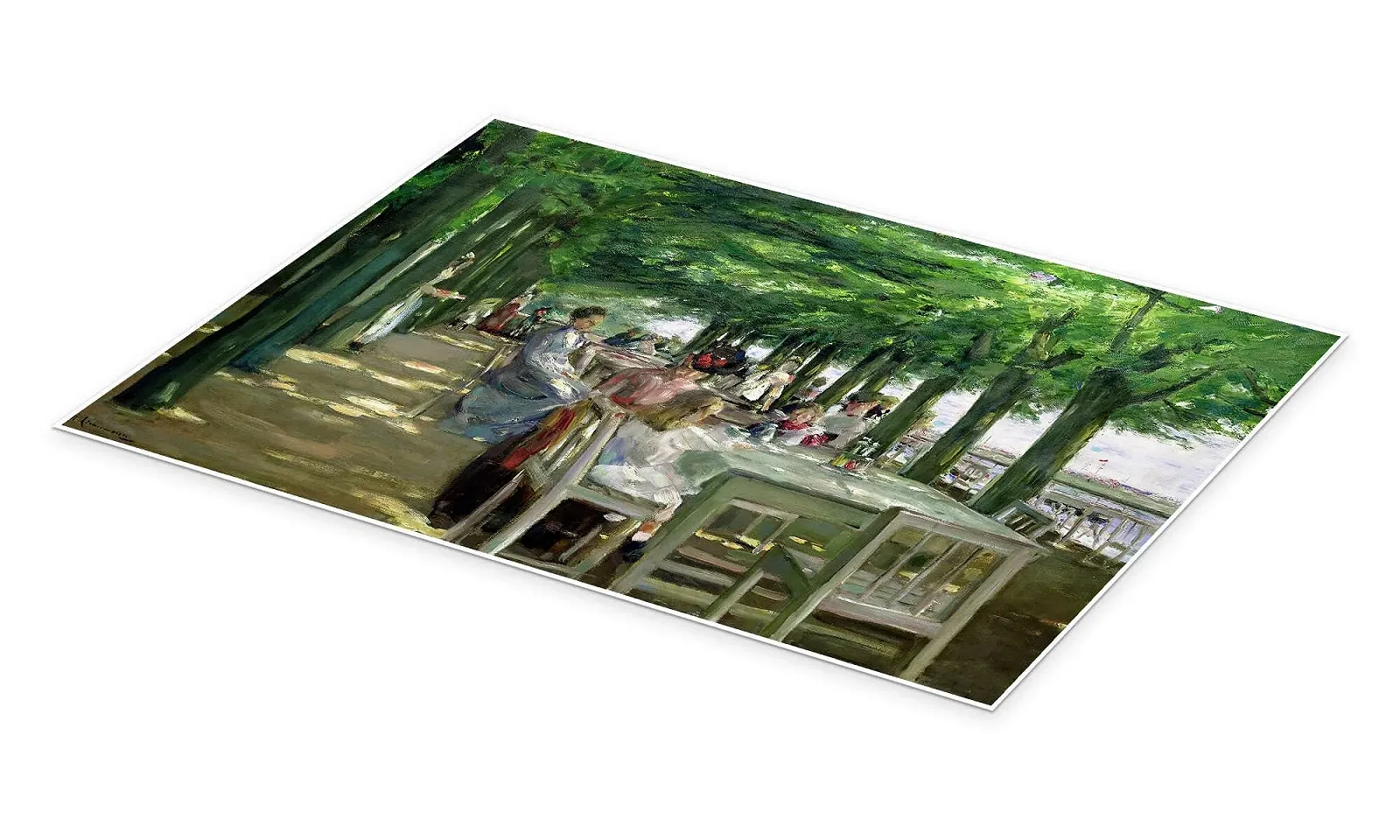 Постер Max Liebermann Terrace of Restaurant Jacob in Nienstedten on the Elbe 80 x 60 см Зеленый, фото №2