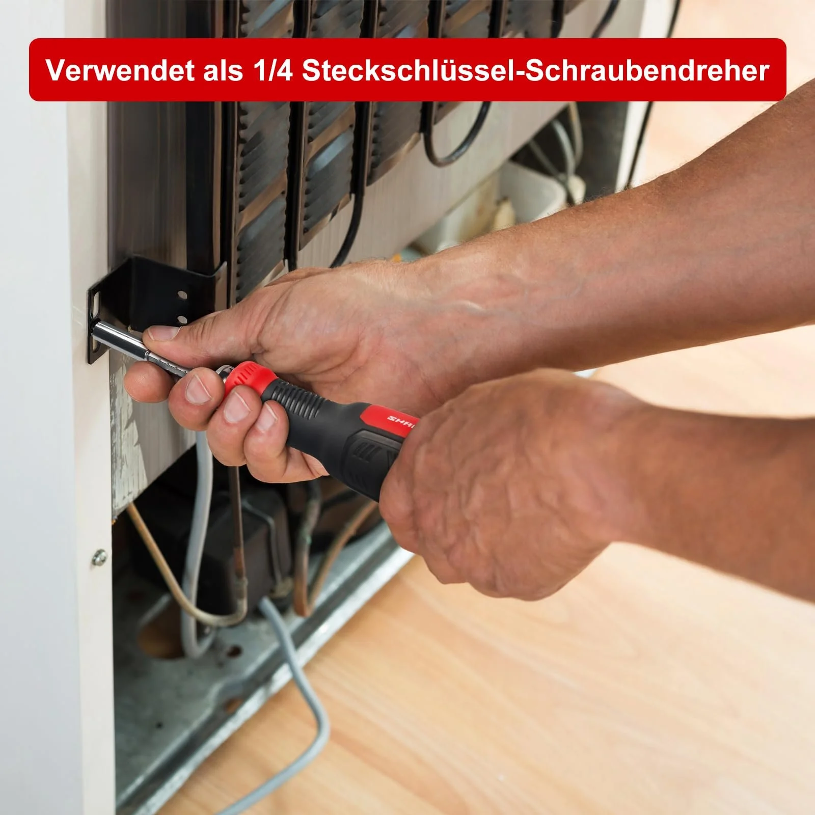 Викрутка SHARDEN 13-в-1 з магнітним подовжувачем Torx Slotted Phillips Hex Pozidriv 1/4, фото №7