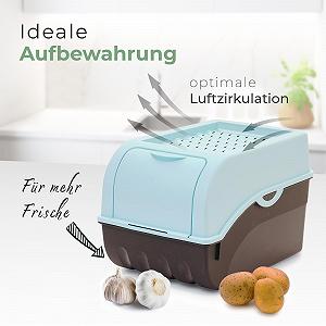 Контейнер для овочів Novaliv Potato Storage 3.5 л - 9 л Turquoise synthetic.ua - Фото 1