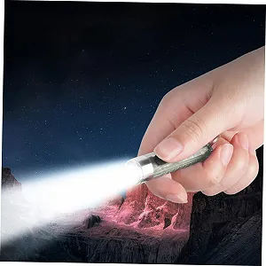 USB ліхтарик-брелок OUNONA USB акумуляторний PC нержавіюча сталь для кемпінгу на відкритому повітрі synthetic.ua - Фото 1