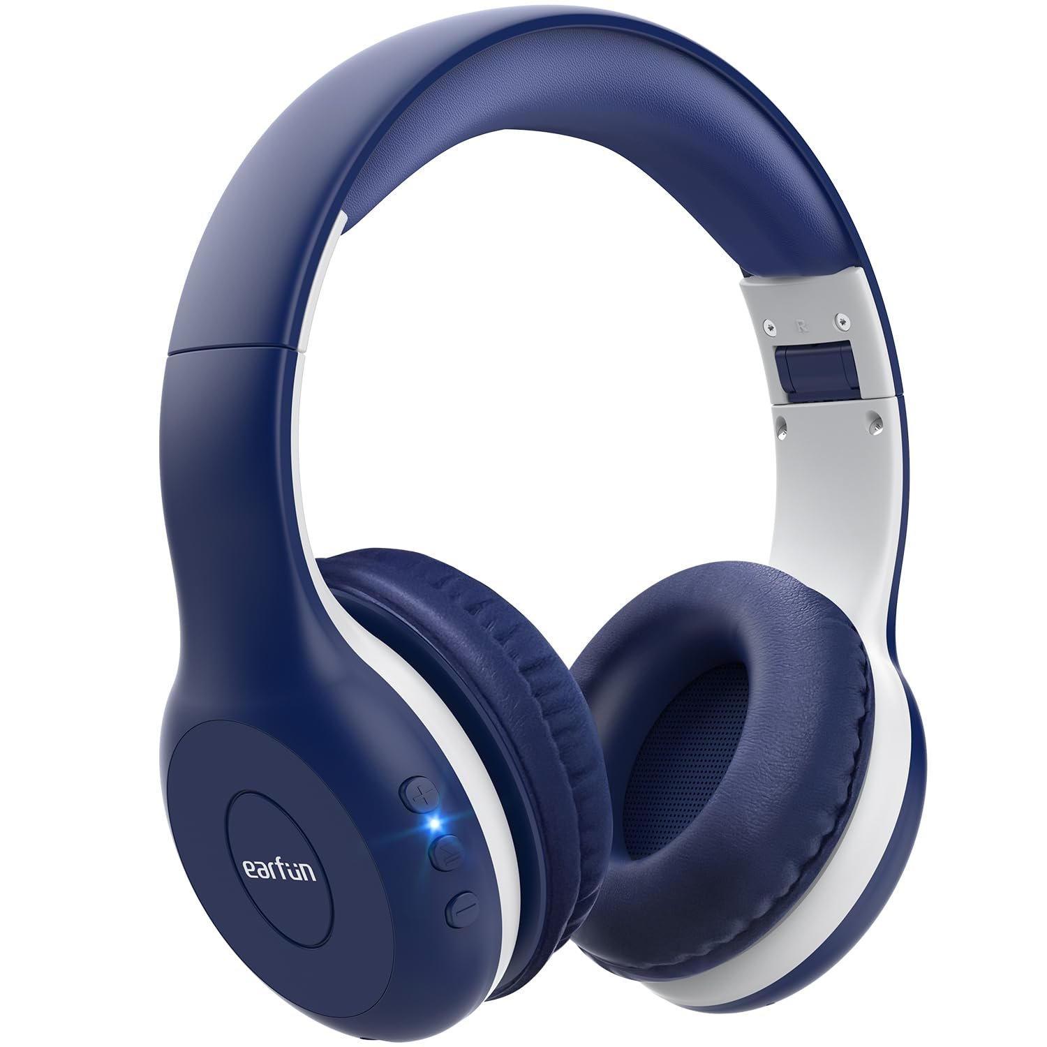 Наушники Bluetooth EarFun Детские Регулировка громкости 85/94 дБ HiFi звук HD микрофон 40 часов Батарея Складные Регулируемые Беспроводные Синий, фото №1