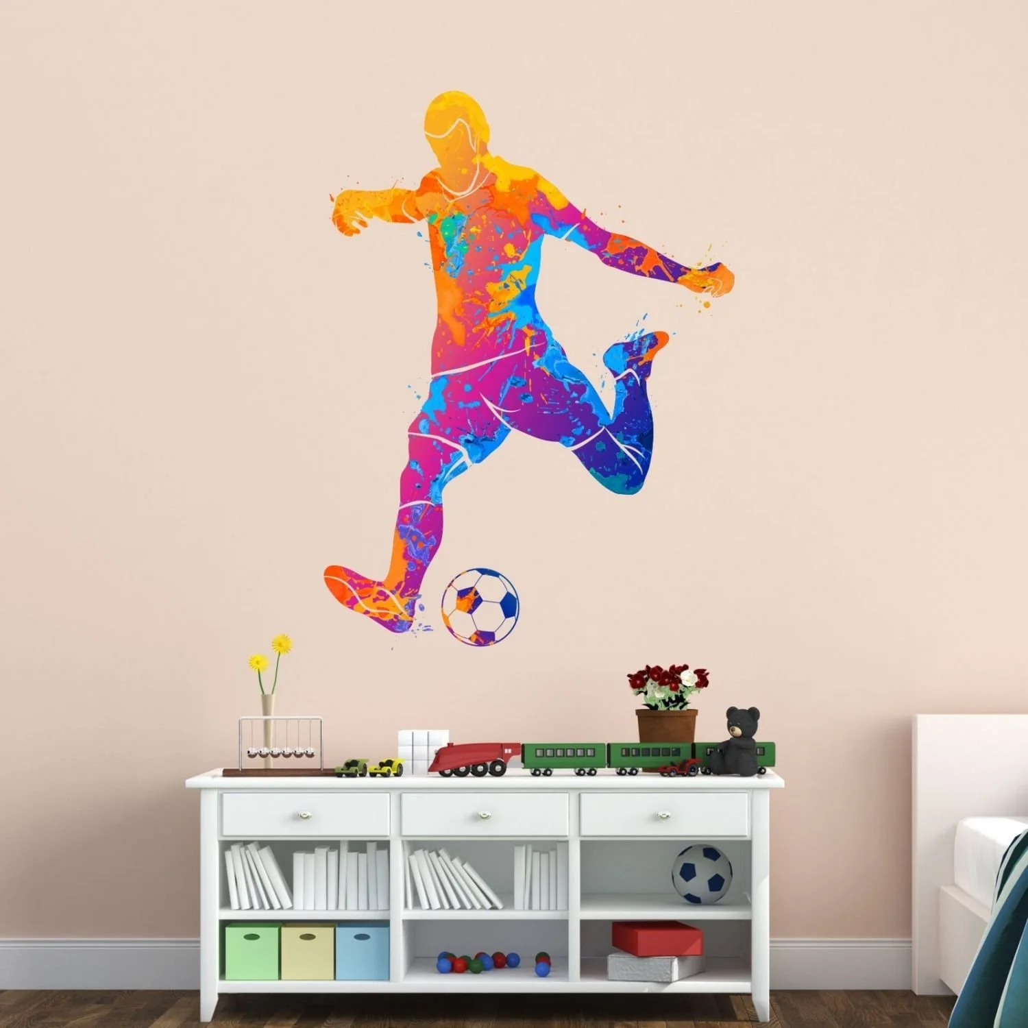 Наклейка на стіну Nikima 111 Football Player Футболіст кольорова 930 x 1250 мм, фото №7