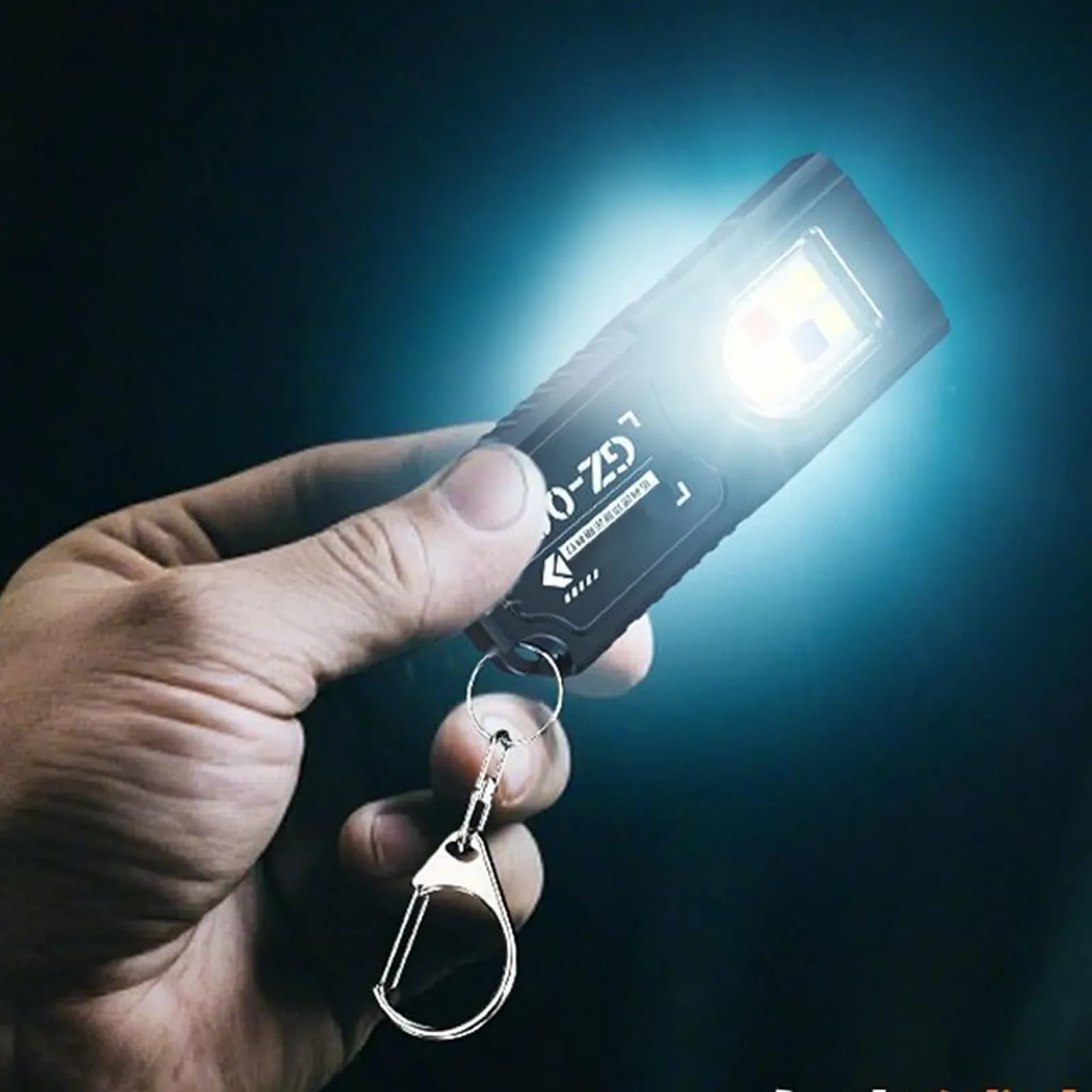 Фонарик-брелок Mini Square LED с клипсой, портативный, яркий, карманный, на батарейках Для прогулок, походов, путешествий, выживания, рыбалки, ночной работы, фото №4