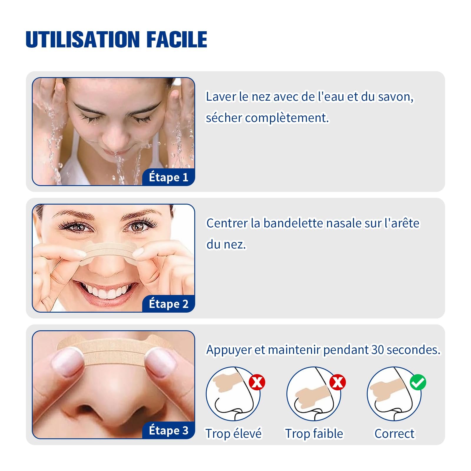 Пластирі для носа від хропіння (30 шт. в упаковці), фото №7