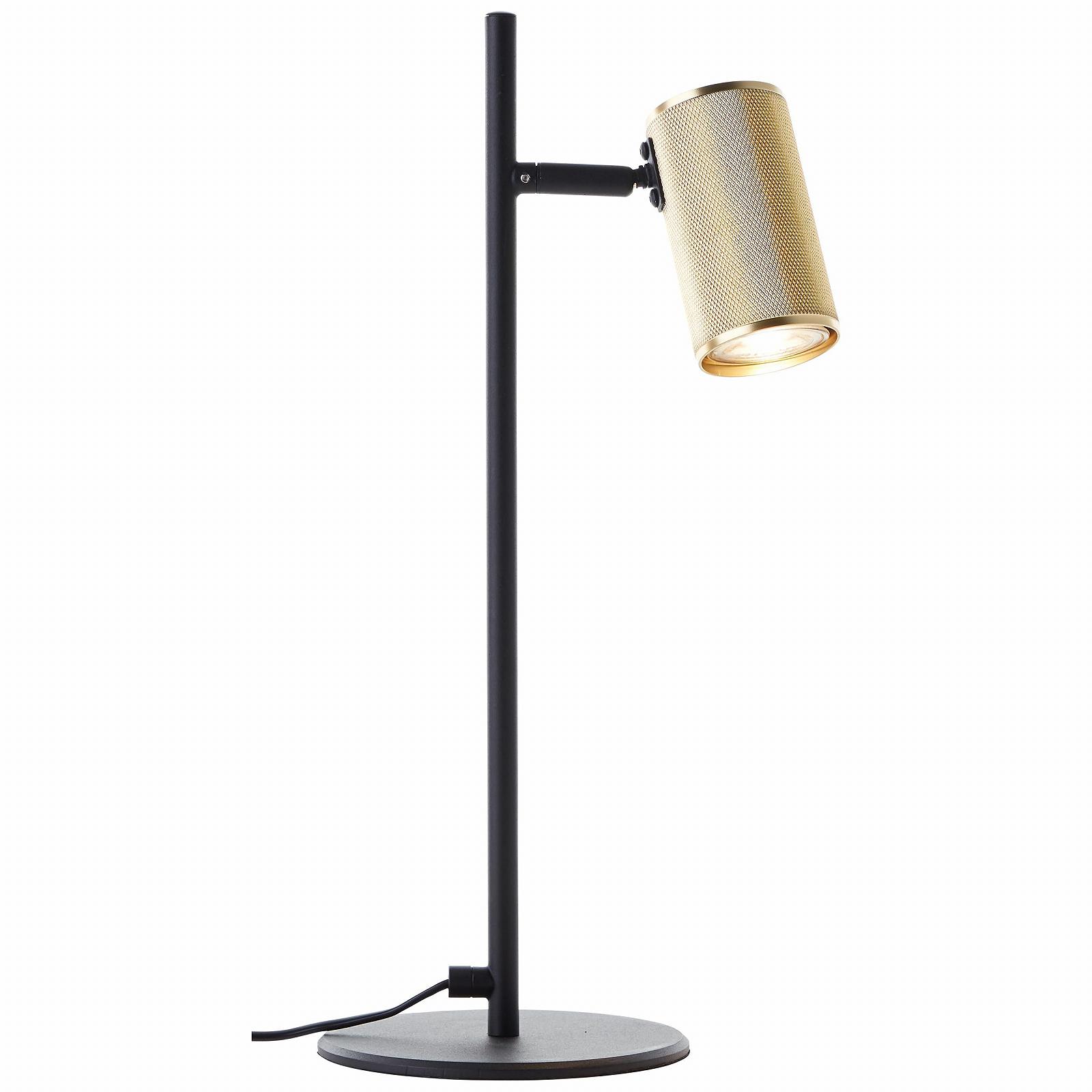 Настільна лампа Brilliant Marty G80053/86 LED 15 см Пісочний чорний / Матове золото, фото №1