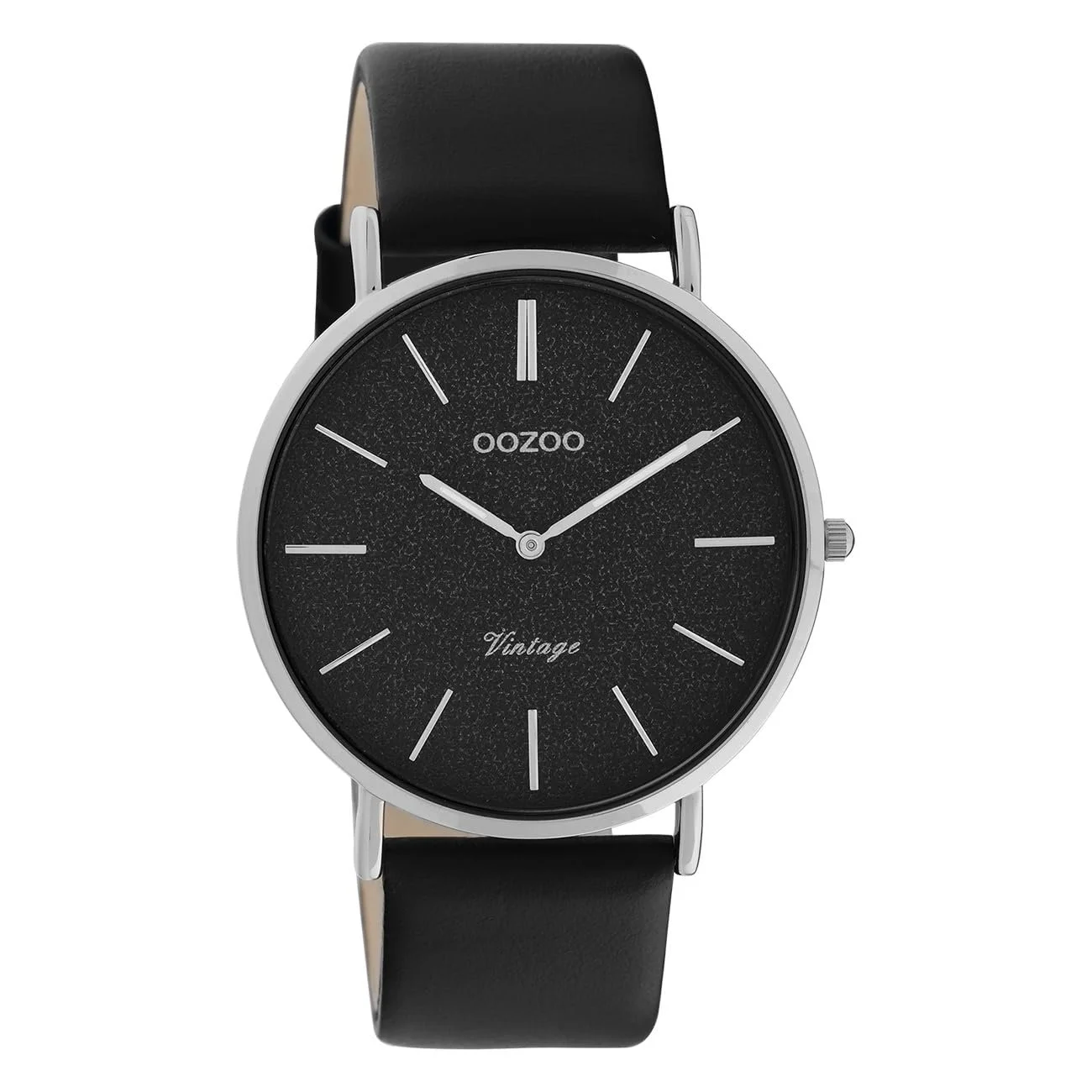 Годинник Oozoo Вінтажний Ремінець зі шкіри з блискітками 40 мм Чорний C20168, фото №1 Годинник Oozoo Вінтажний Ремінець зі шкіри з блискітками 40 мм Чорний C20168, фото №1