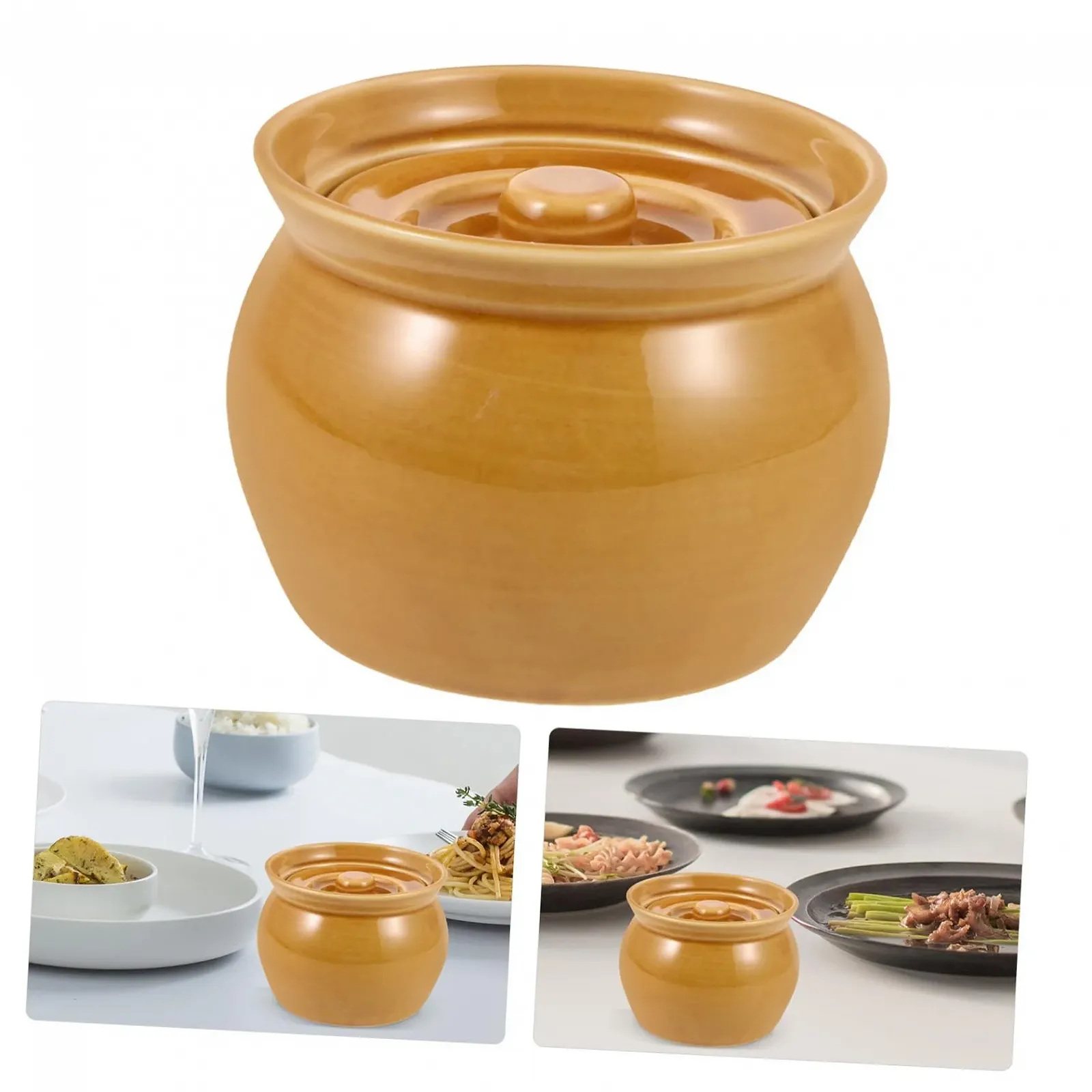 Набор керамических горшков Cabilock 4 шт. с крышками, фото №9