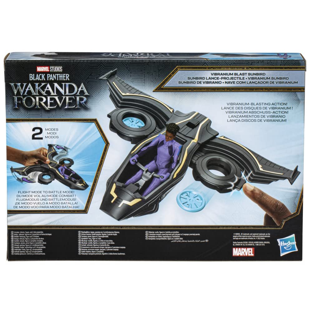 Транспорт Sunbird Marvel Hasbro Studios Black Panther: Wakanda Forever Vibranium Blast з фігуркою Shuri 15 см, фото №6