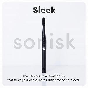 Зубная щетка электрическая Sonisk Sleek, 3 режима чистки, 2 насадки, матовый черный synthetic.ua - Фото 1