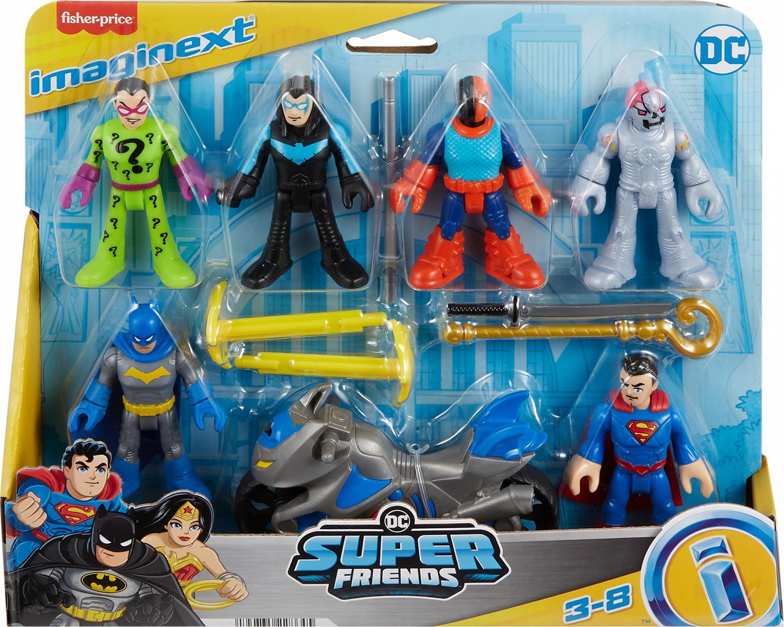 Набор фигурок Fisher-Price Imaginext DC Super Friends Бэтмен Делюкс, 12 шт, разноцветный, фото №6