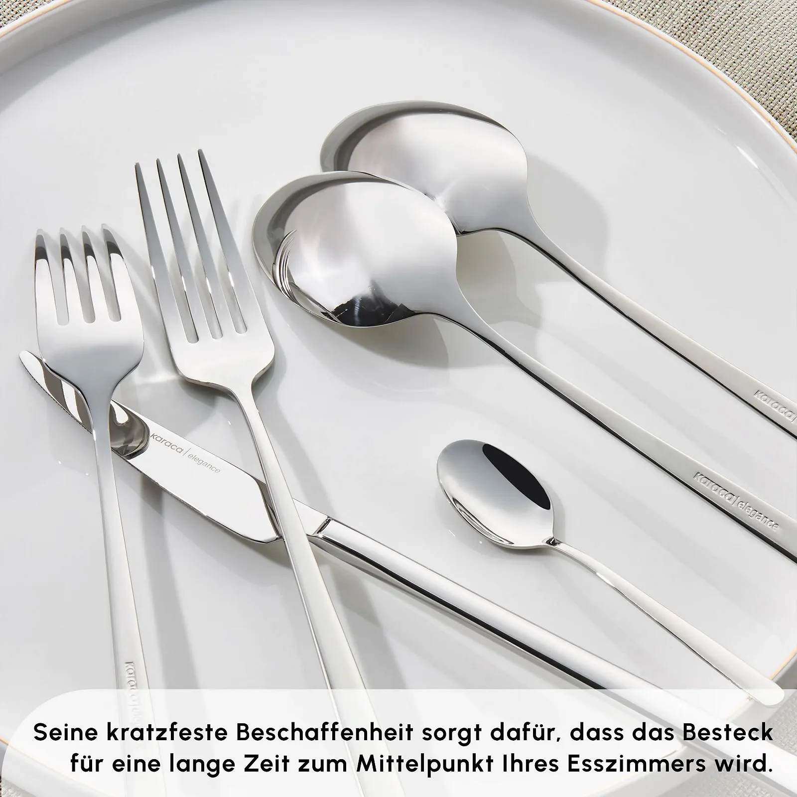 Набор столовых приборов Karaca Boreas 84 предмета, нержавеющая сталь 18/10, на 12 персон, серебряный, фото №5 Набор столовых приборов Karaca Boreas 84 предмета, нержавеющая сталь 18/10, на 12 персон, серебряный, фото №5