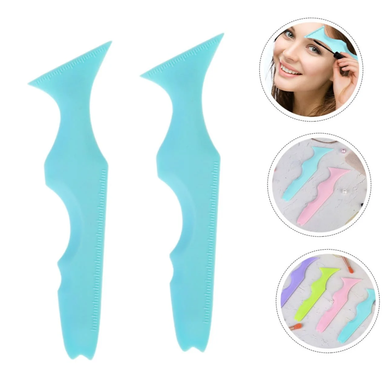 Трафарети для макіяжу Housoutil силіконова лінійка для краси, фото №4