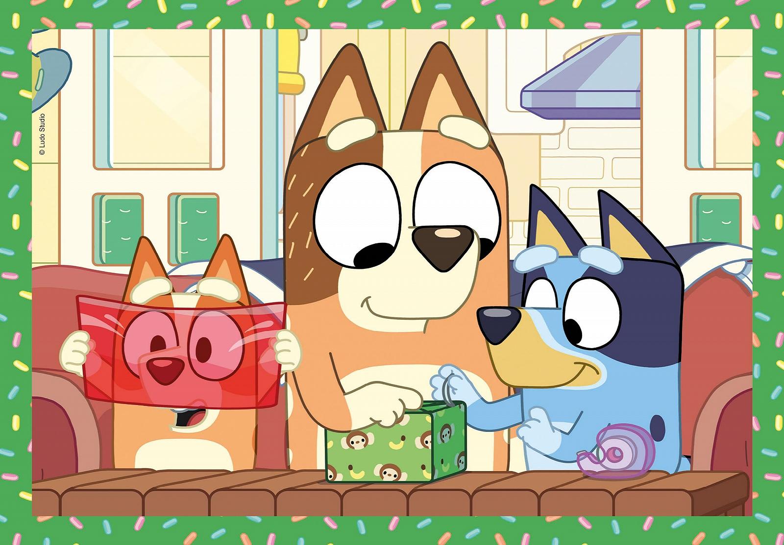 Пазл Clementoni Bluey 4-in-1 21530 для детей от 3 лет сделано в Италии разноцветный, фото №2