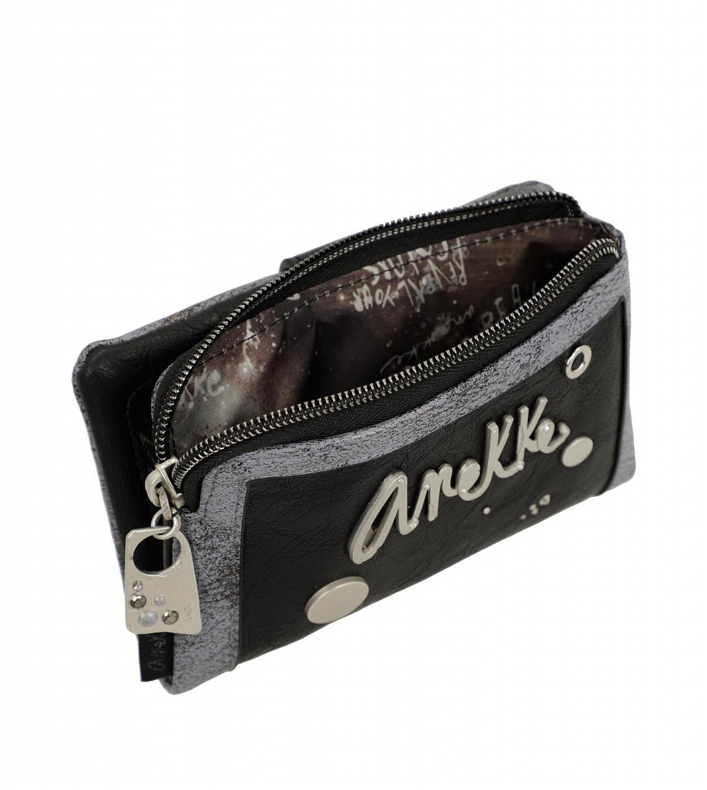 Кошелек Anekke Crust Medium Функциональный дизайн 15/10/3 см Черный, фото №3