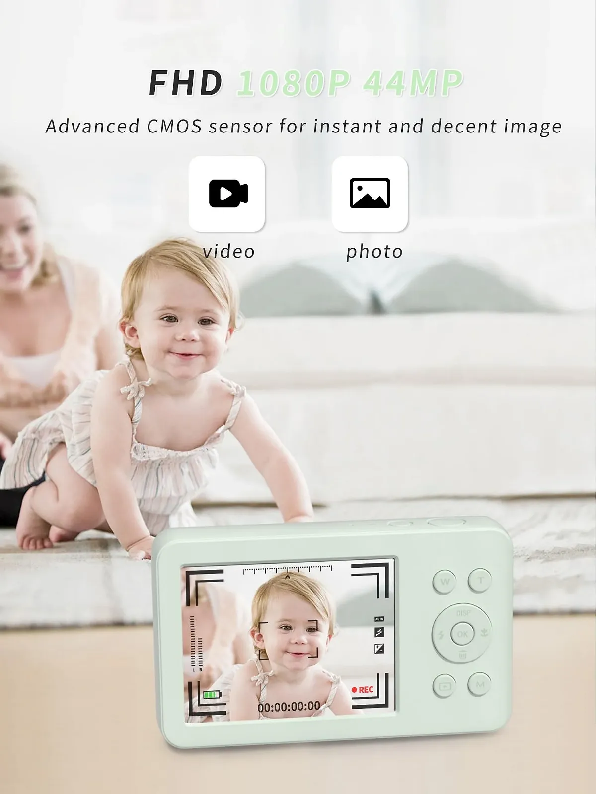 Цифрова фотокамера MUTRAIN X10 1080P 32G Green, фото №3