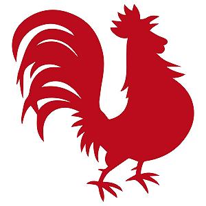 Наклейка на стіну GRAZDesign Півень 54 x 50 см Червоний synthetic.ua - Фото 1