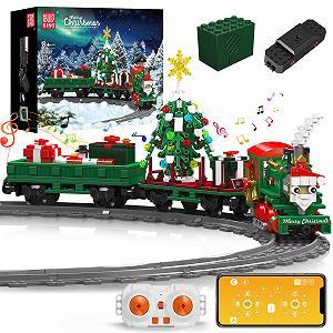 Набір конструктор Mould King 12039 Festive Christmas Train з дистанційним керуванням 922 деталей - Фото 1