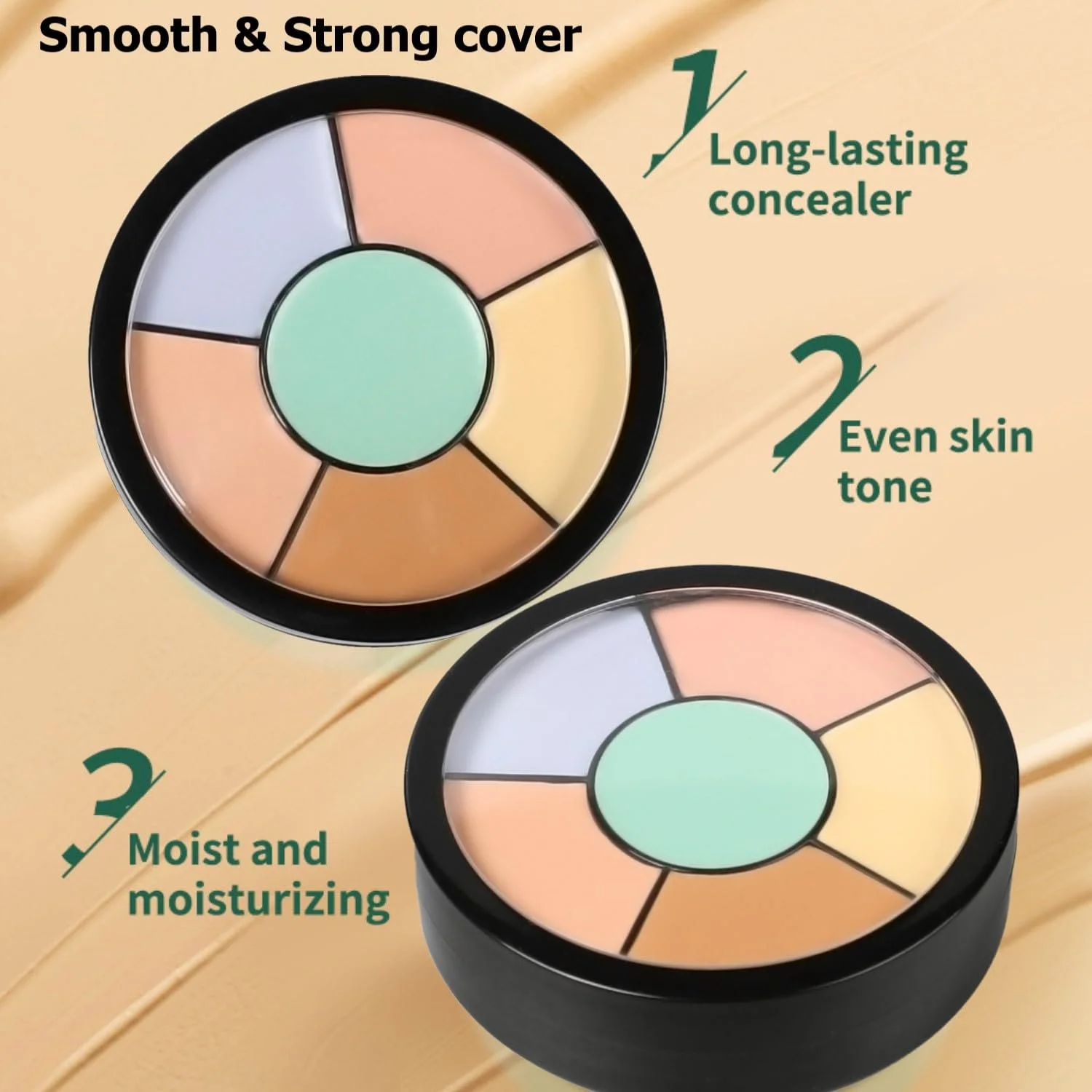 Палетка консилерів KARLOR 6-в-1 Кремовий консилер Коректор кольору, фото №3