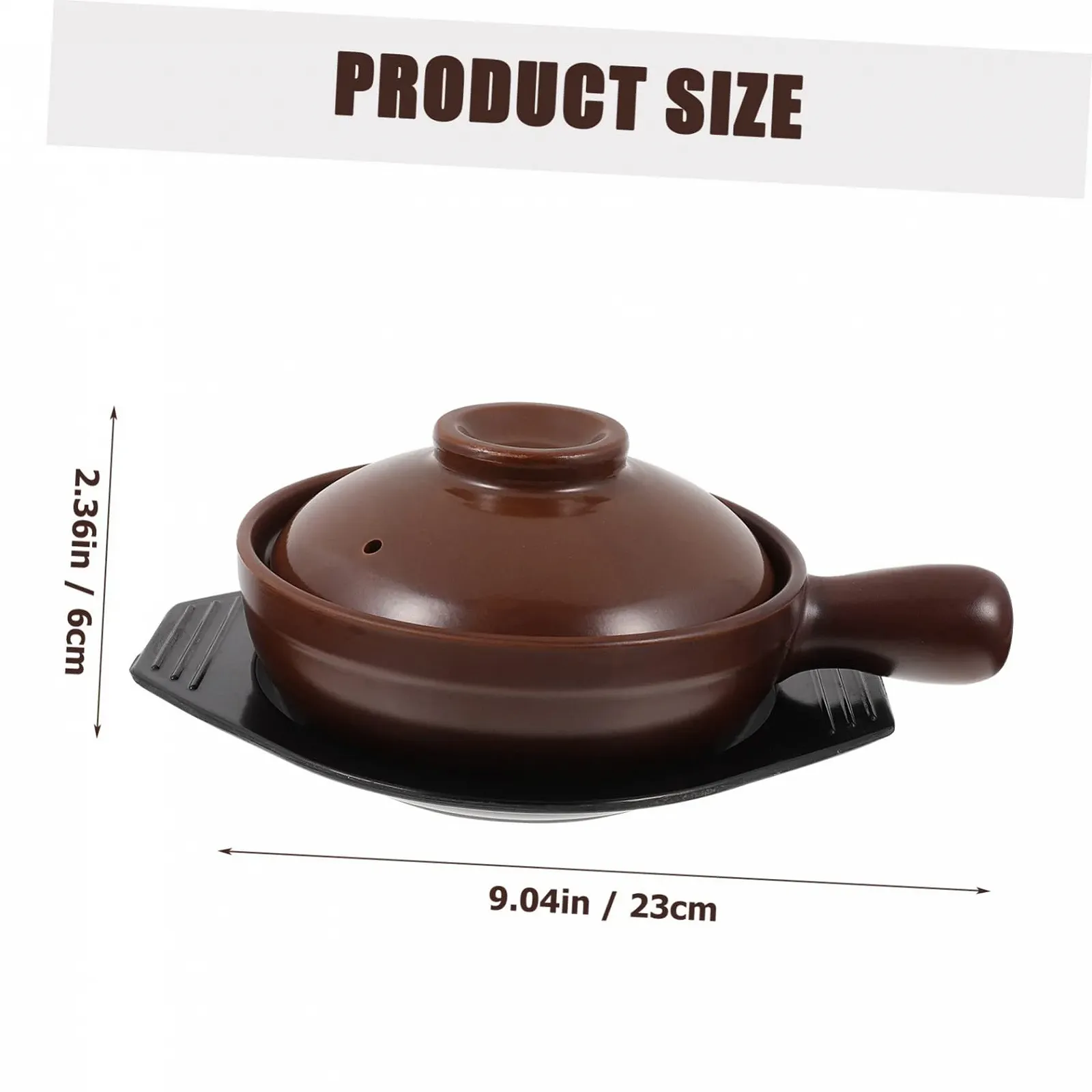 Набор кастрюль керамических GALPADA с ручкой термостойкий для тушения и духовки, фото №2