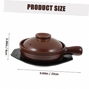 Набор кастрюль керамических GALPADA с ручкой термостойкий для тушения и духовки synthetic.ua - Фото 1