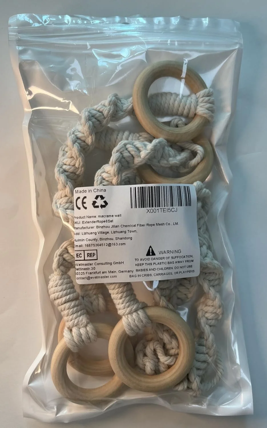 Подовжувач для макраме-підвісу Бавовняна мотузка 30 см для квіткового горщика, фото №8 Подовжувач для макраме-підвісу Бавовняна мотузка 30 см для квіткового горщика, фото №8