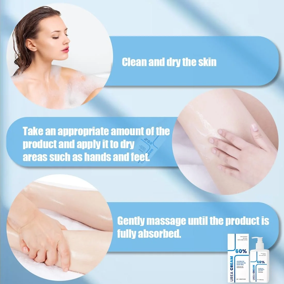 Крем для ног и рук Urea Cream 60% Reparaturcreme Maximale Stärke, фото №4