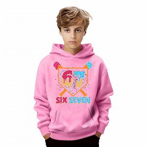 Пуловер для девочки Теплый свитшот с капюшоном Карманы Мешковатые Спортивные худи Детский худи Повседневный пуловер Теплый свитшот с капюшоном Карманы Мешковатые Спортивные худи - Фото 1