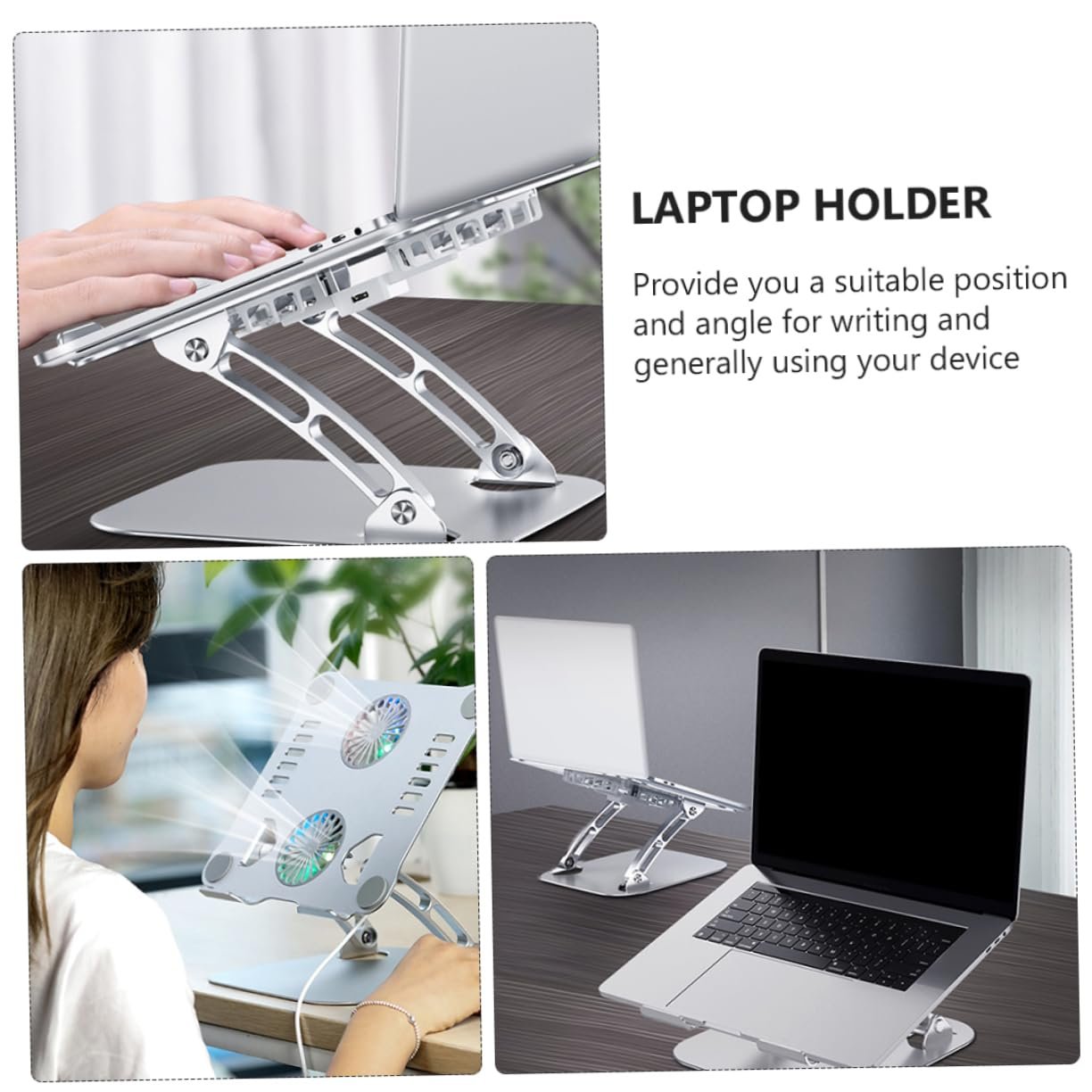 Складная Подставка для планшета с теплоотводом Регулируемая высота для уменьшения болей в спине во время просмотра фильмов Легкая и портативная Простой и элегантный дизайн, фото №4