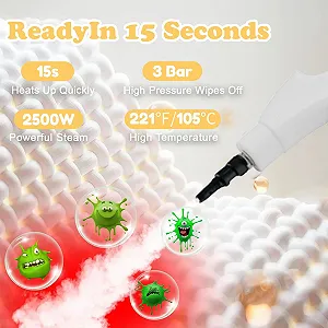 Пароочисник ручний 2500 Вт 1.1 л 6 швидкостей 3 бар synthetic.ua - Фото 1